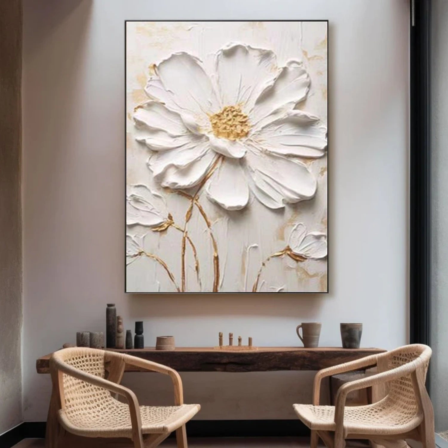 Flower & Tree Abstract Textured Wall Art #ML205