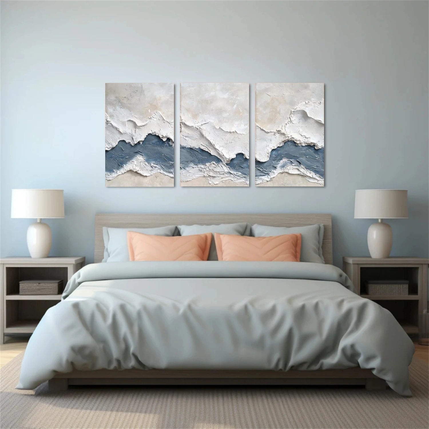 Abstract Textured Canvas Art Set of 3 #WS951