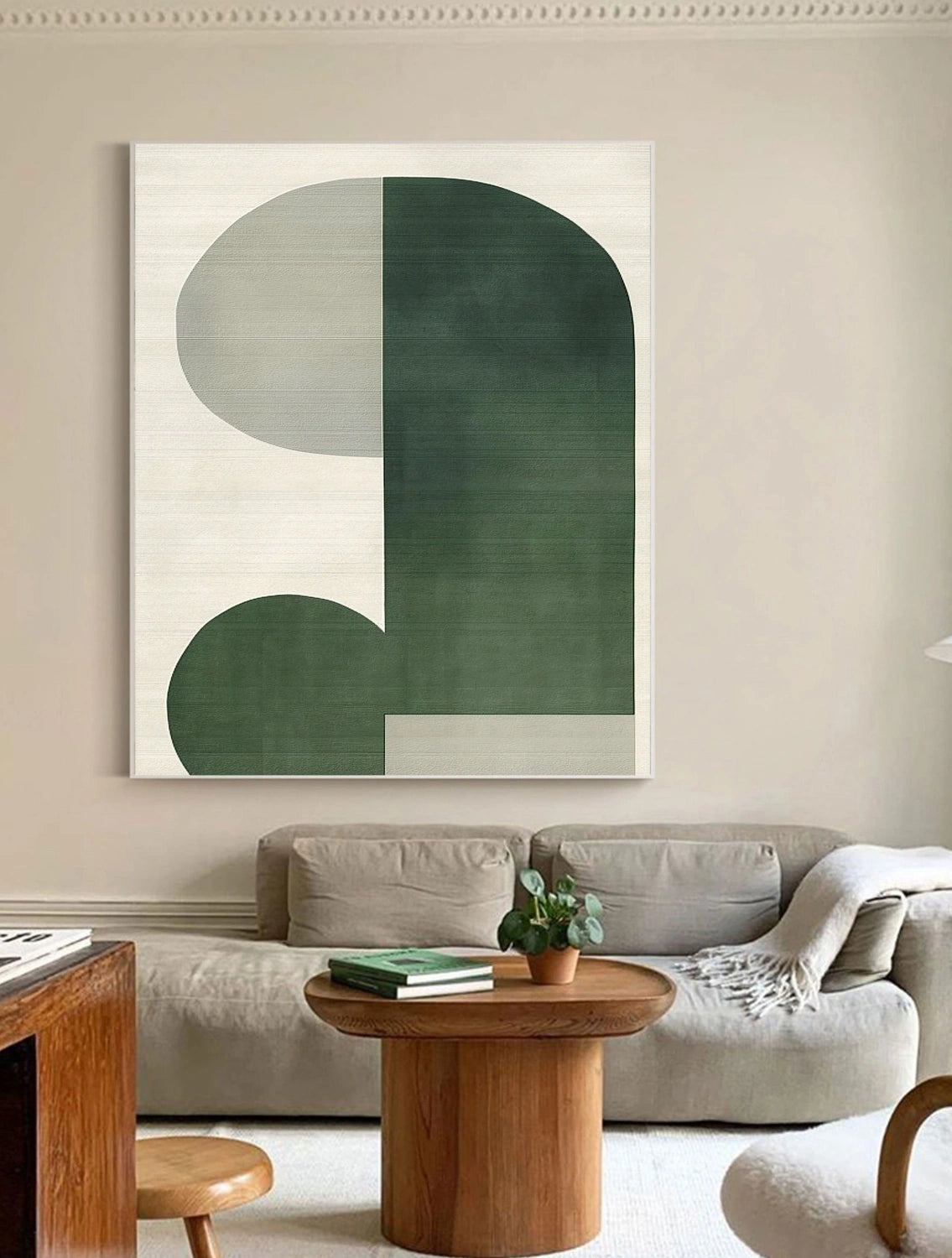 Green Abstract Art Painting #WS451