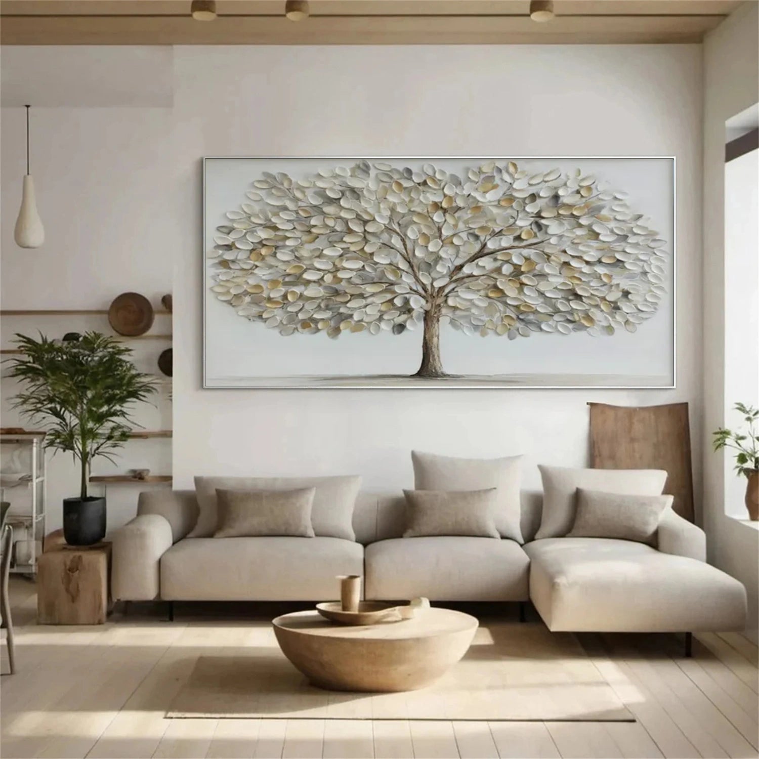 Flower & Tree Abstract Textured Wall Art #ML148