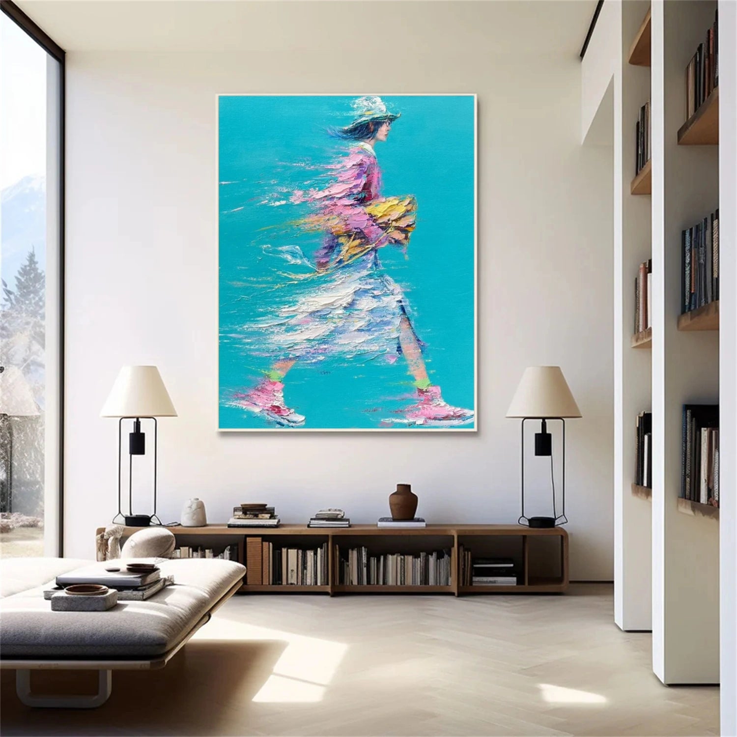 Abstract Portrait Textured Wall Art #AP072