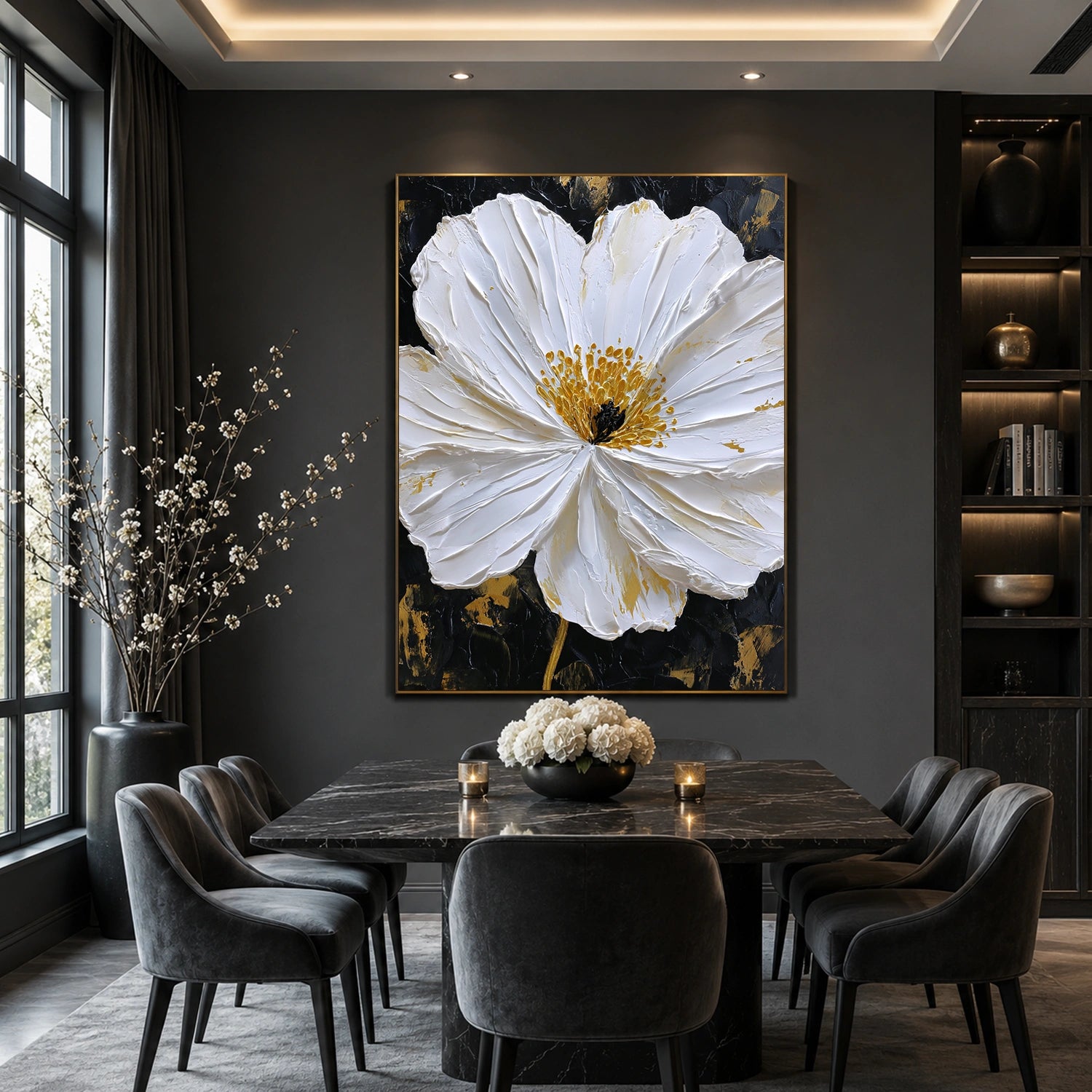 Flower & Tree Abstract Textured Wall Art #ML260