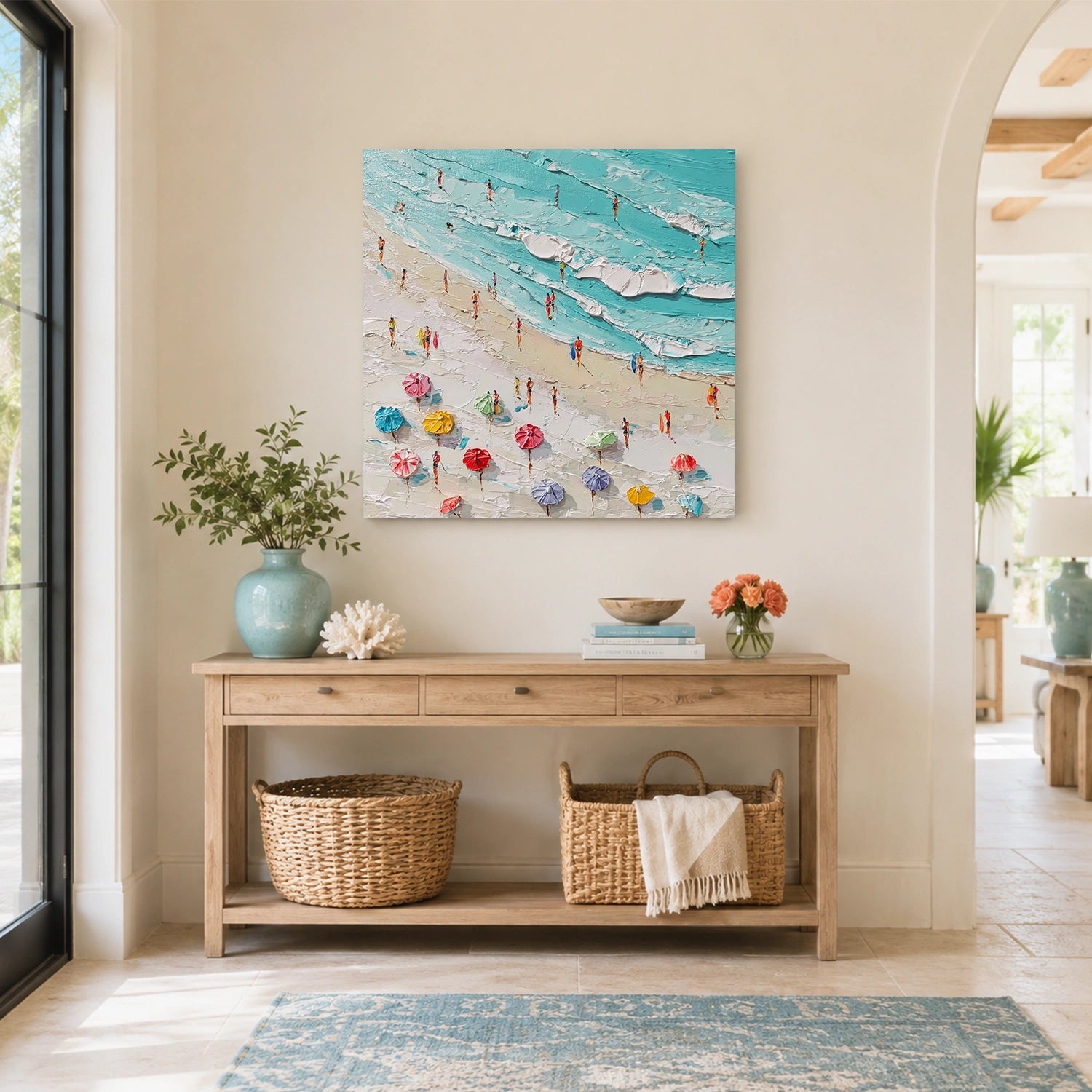 Sea & Sky Abstract Textured Wall Art #MS329