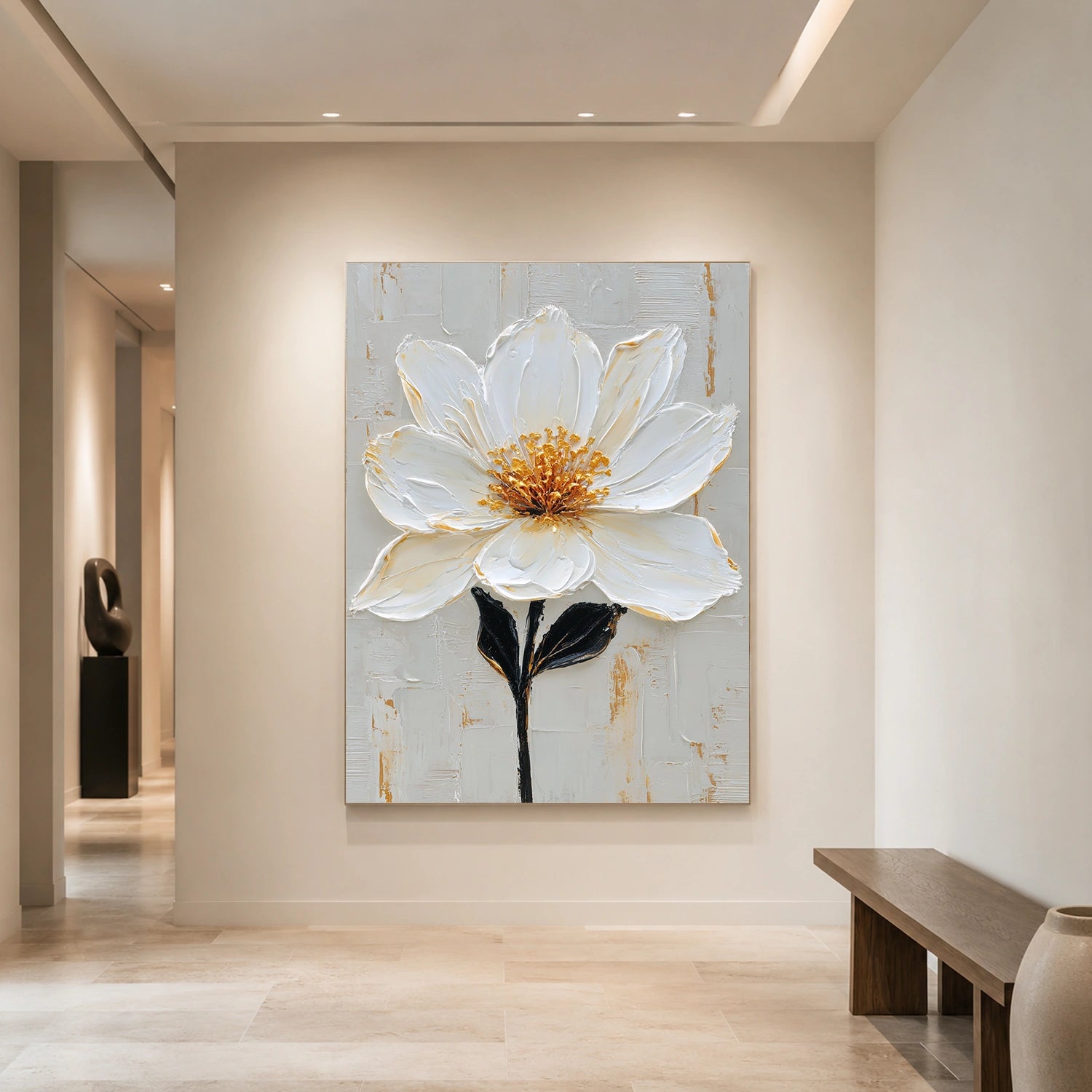 Flower & Tree Abstract Textured Wall Art #ML259