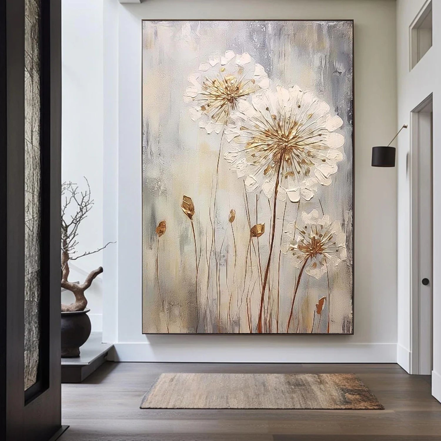 Flower & Tree Abstract Textured Wall Art #ML203