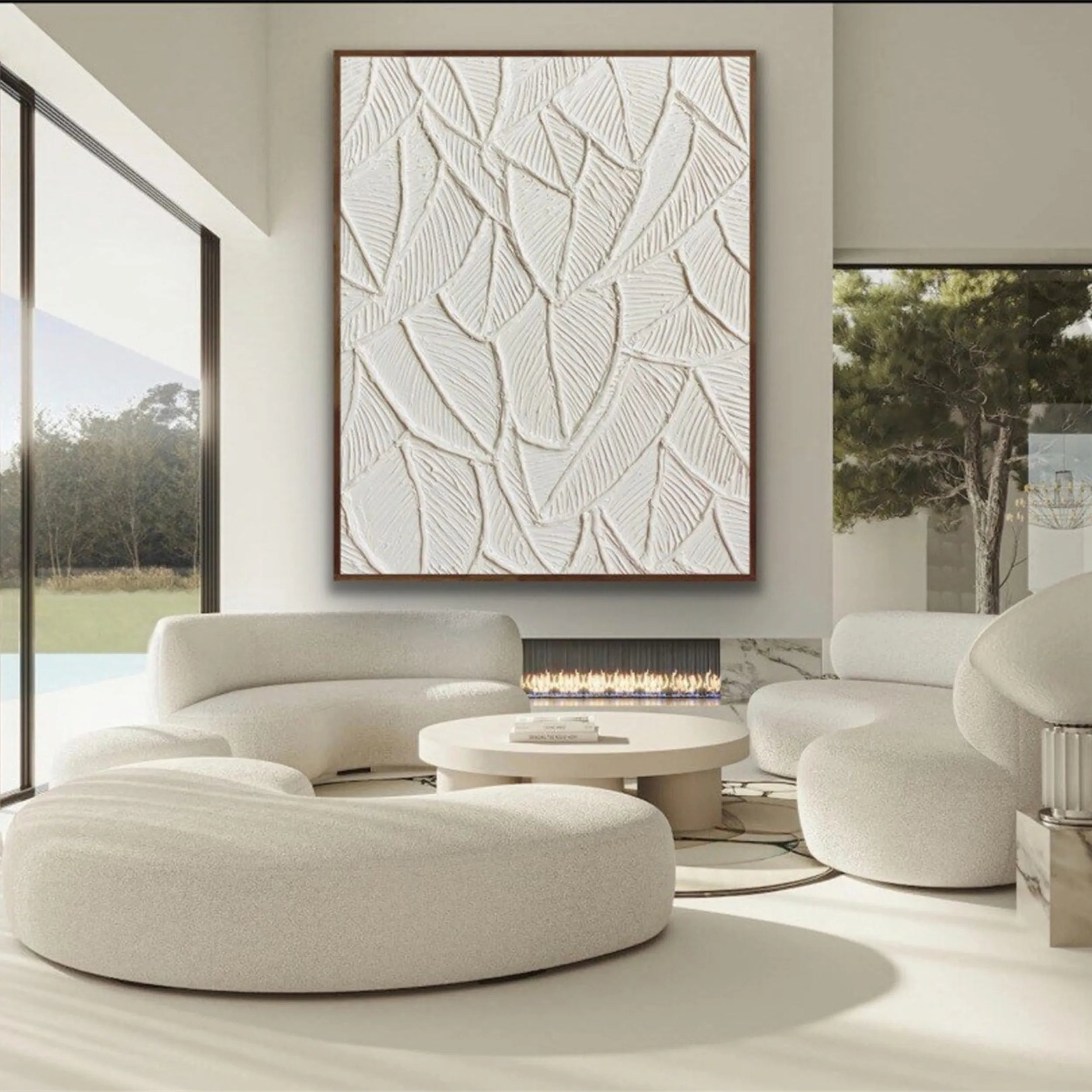 Flower & Tree Abstract Textured Wall Art #ML032