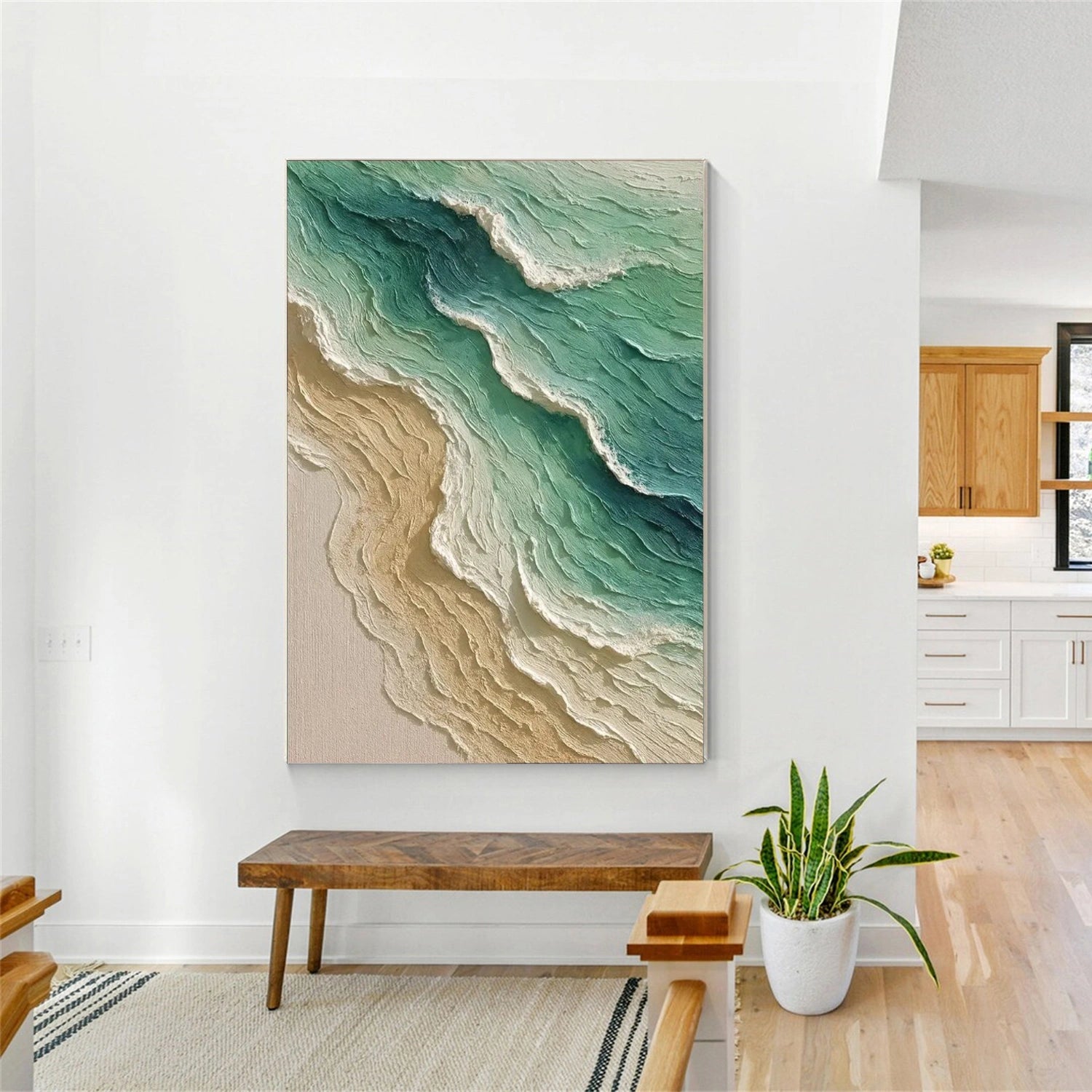 Sea & Sky Abstract Textured Wall Art #MS199