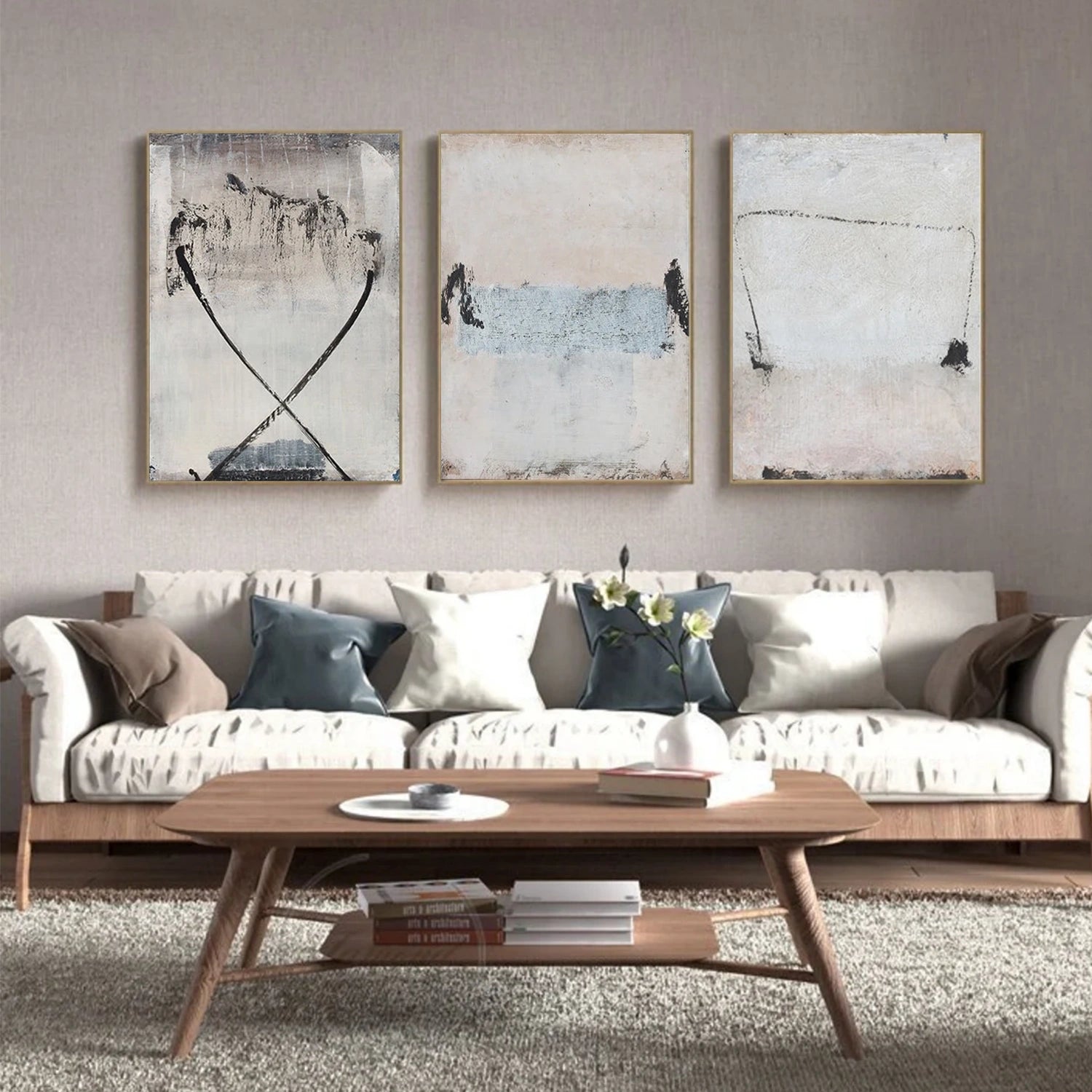 Wabi Sabi Canvas Art Set of 3 #WS685