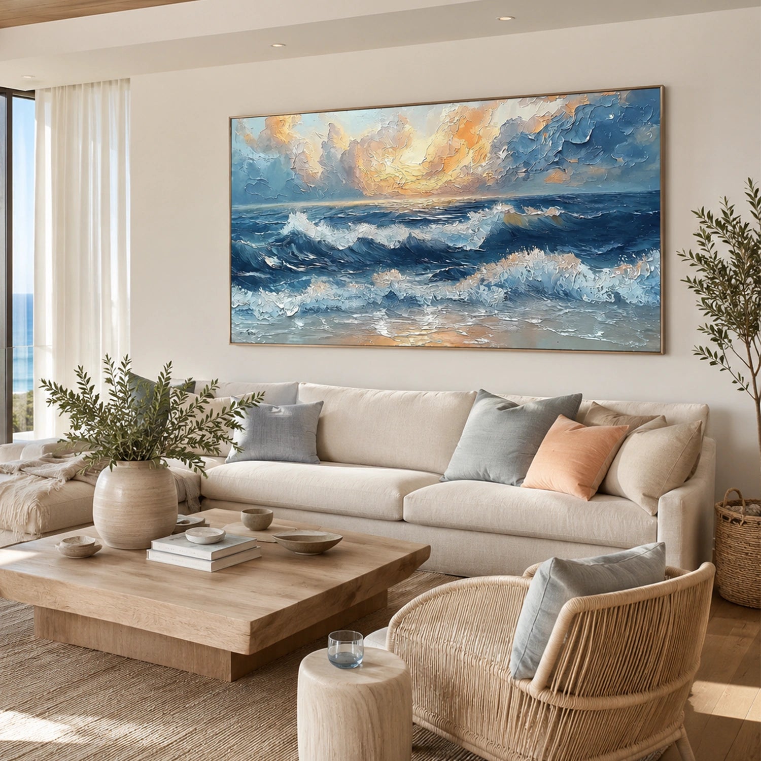 Sea & Sky Abstract Wall Art #MS353