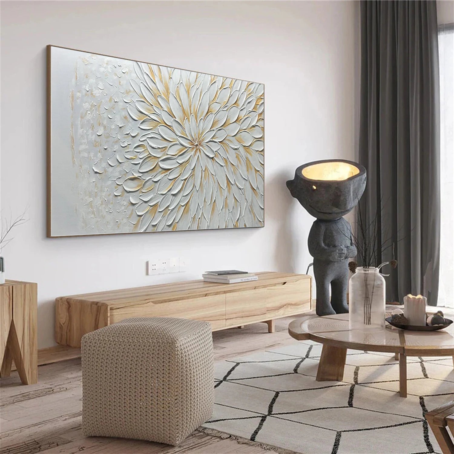 Flower & Tree Abstract Textured Wall Art #ML093