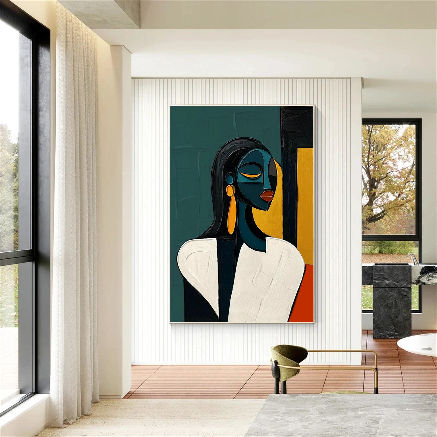 Abstract Portrait Colorful Painting #AP029