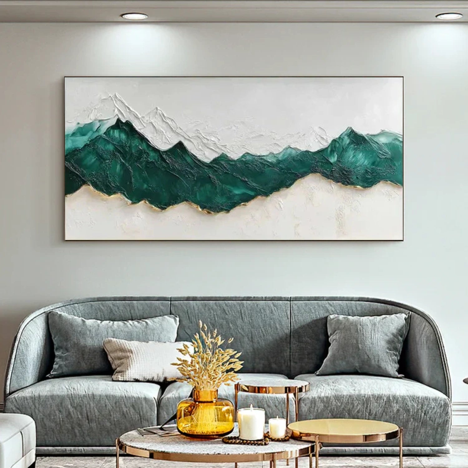 Minimalist Mountain Textured Canvas Art #MM322