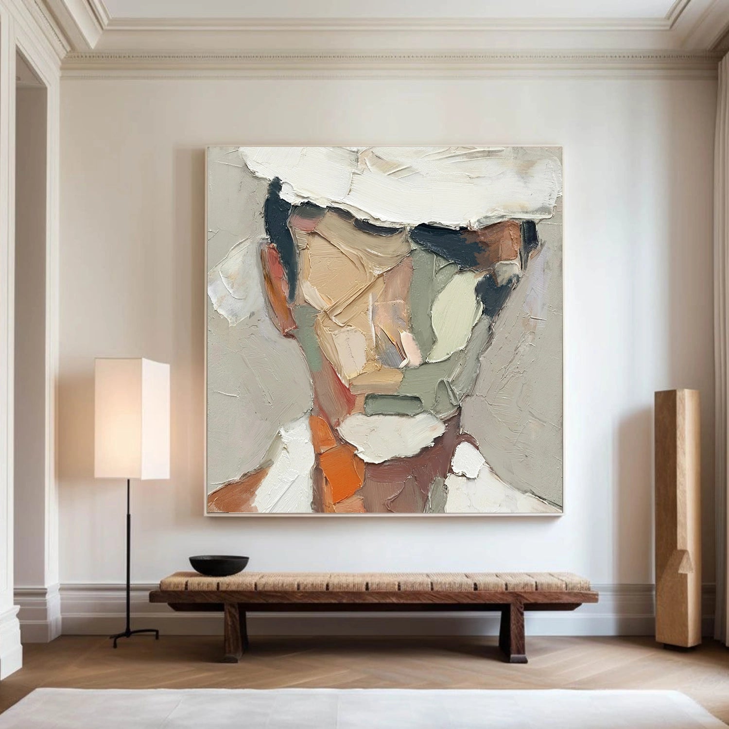 Abstract Portrait Textured Wall Art #AP127