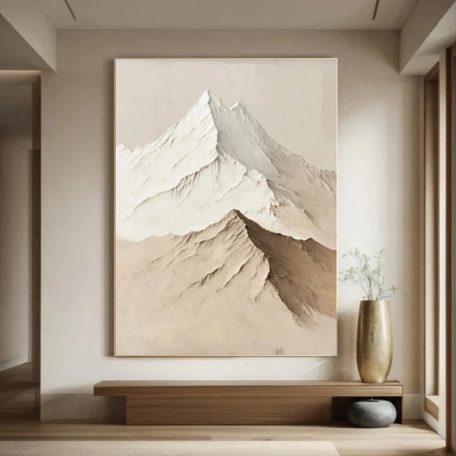 Minimalist Mountain Textured Canvas Art #MM351
