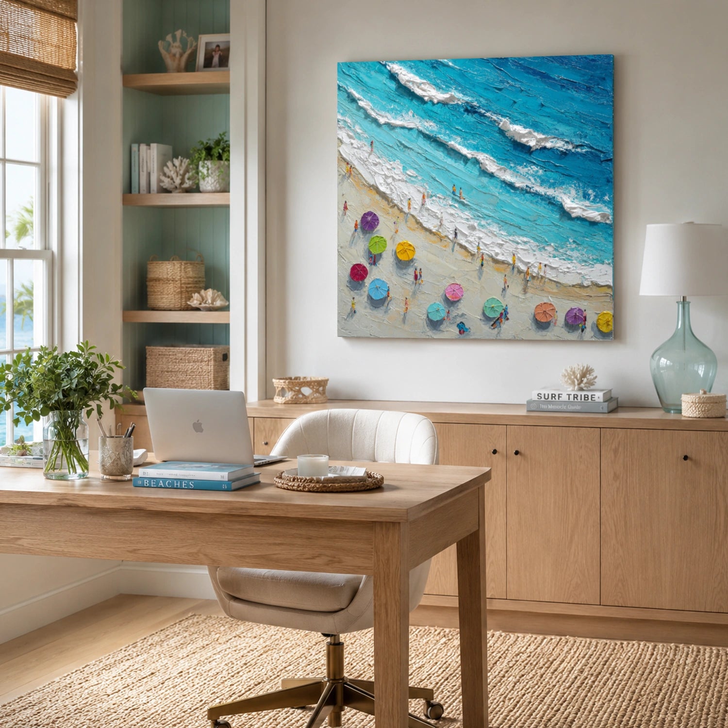 Sea & Sky Abstract Textured Wall Art #MS324