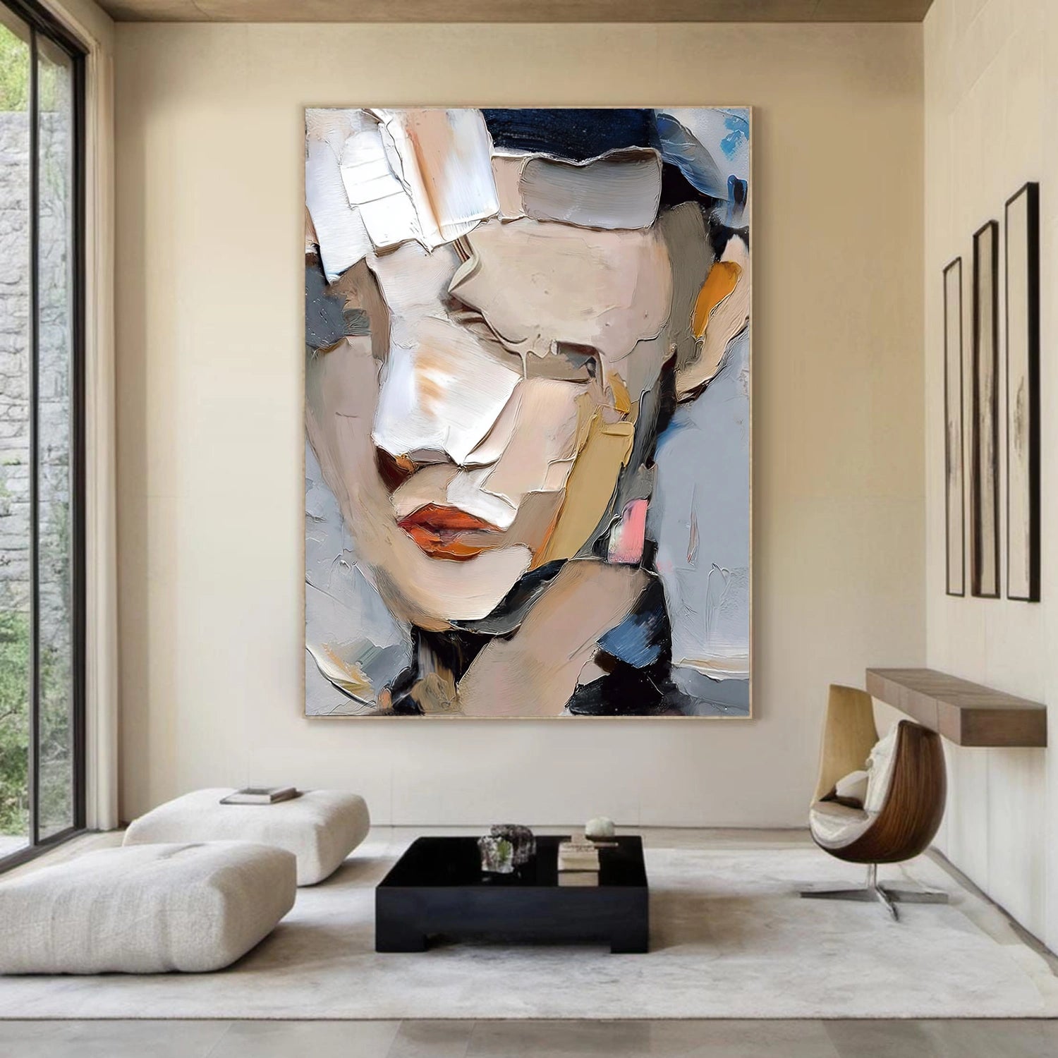 Abstract Portrait Textured Wall Art #AP121