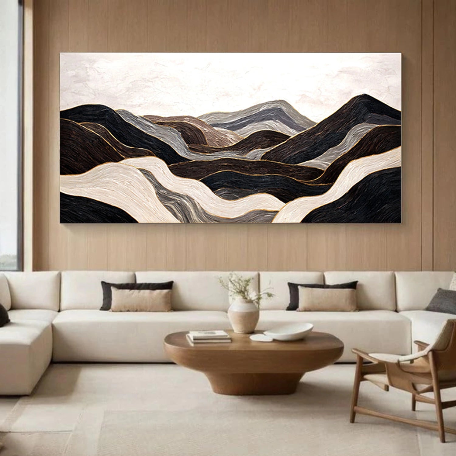 Abstract Mountain Canvas Art #MM394