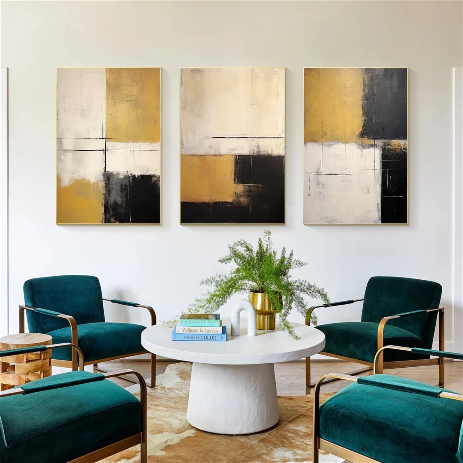Abstract Canvas Art Set of 3 #WS681