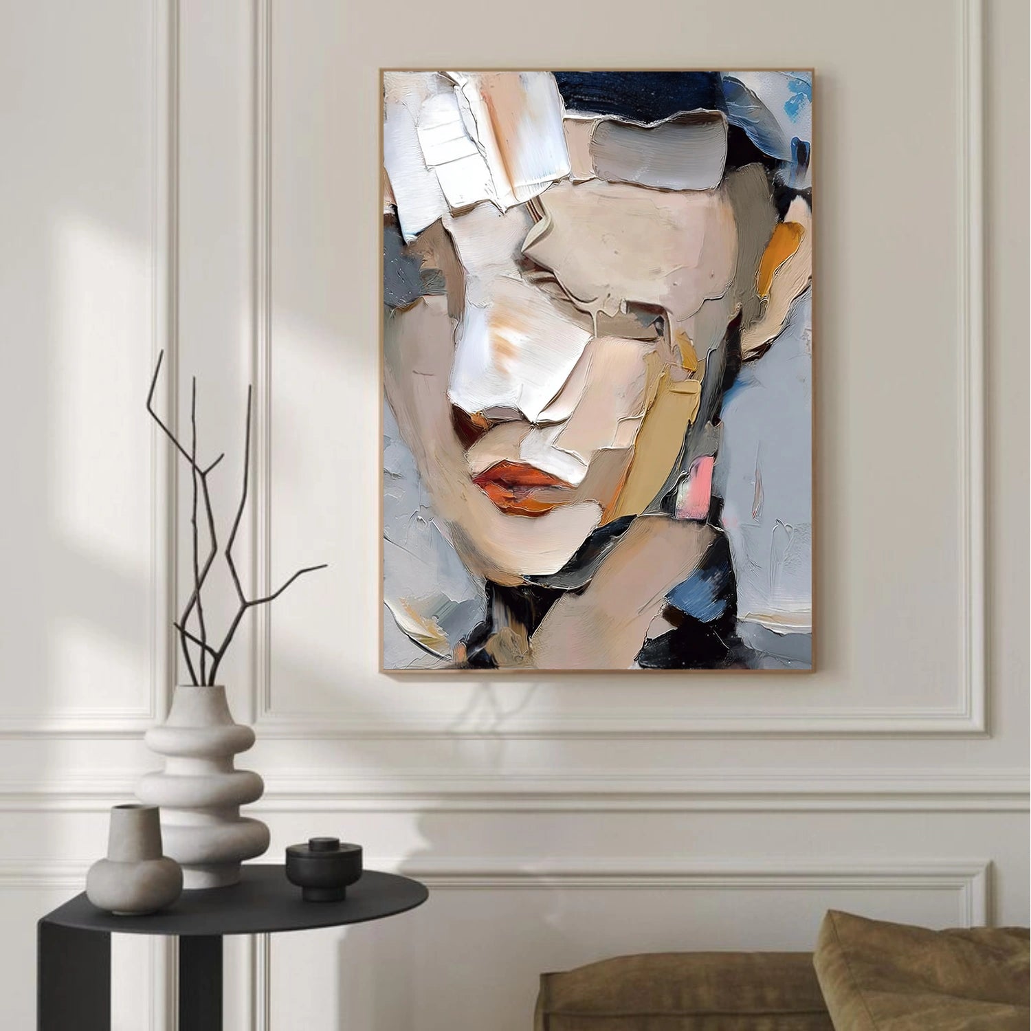 Abstract Portrait Textured Wall Art #AP121