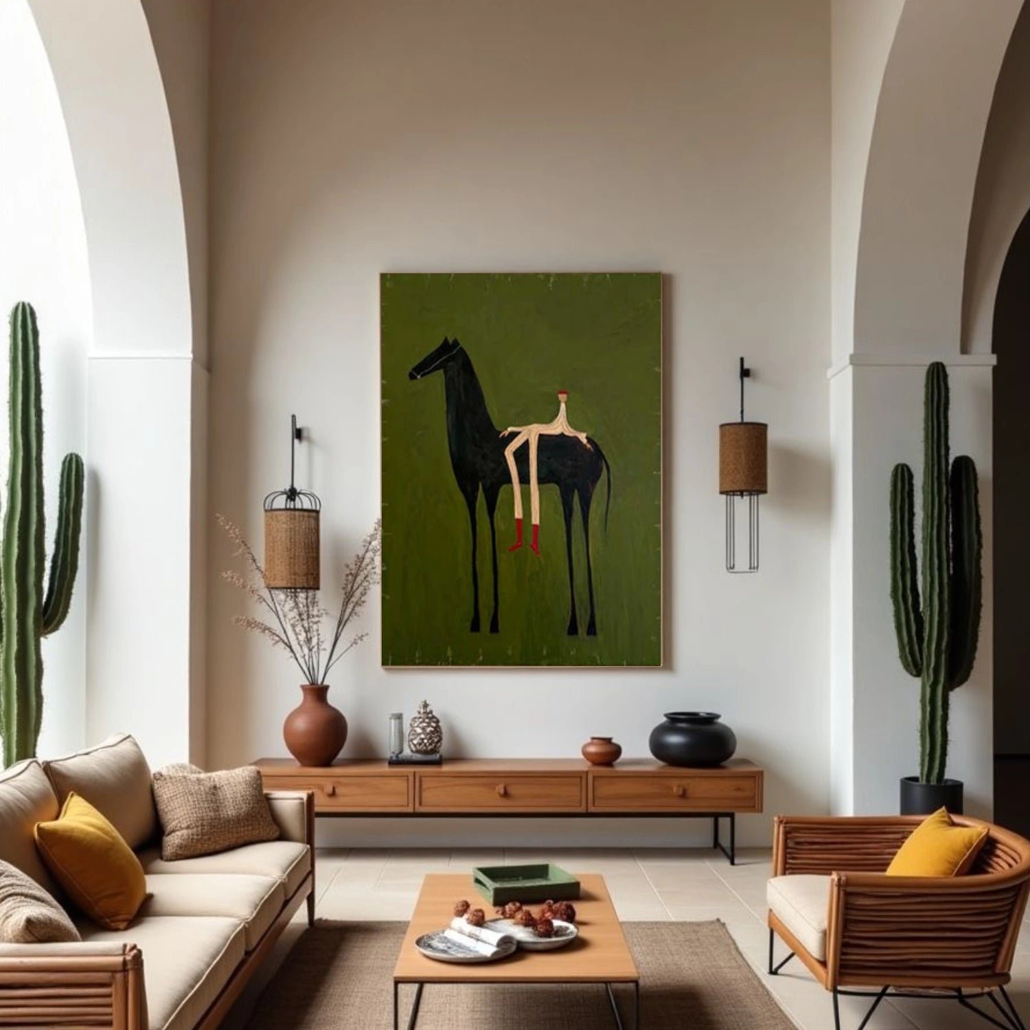 Abstract Animal Horse Wall Art #AL179