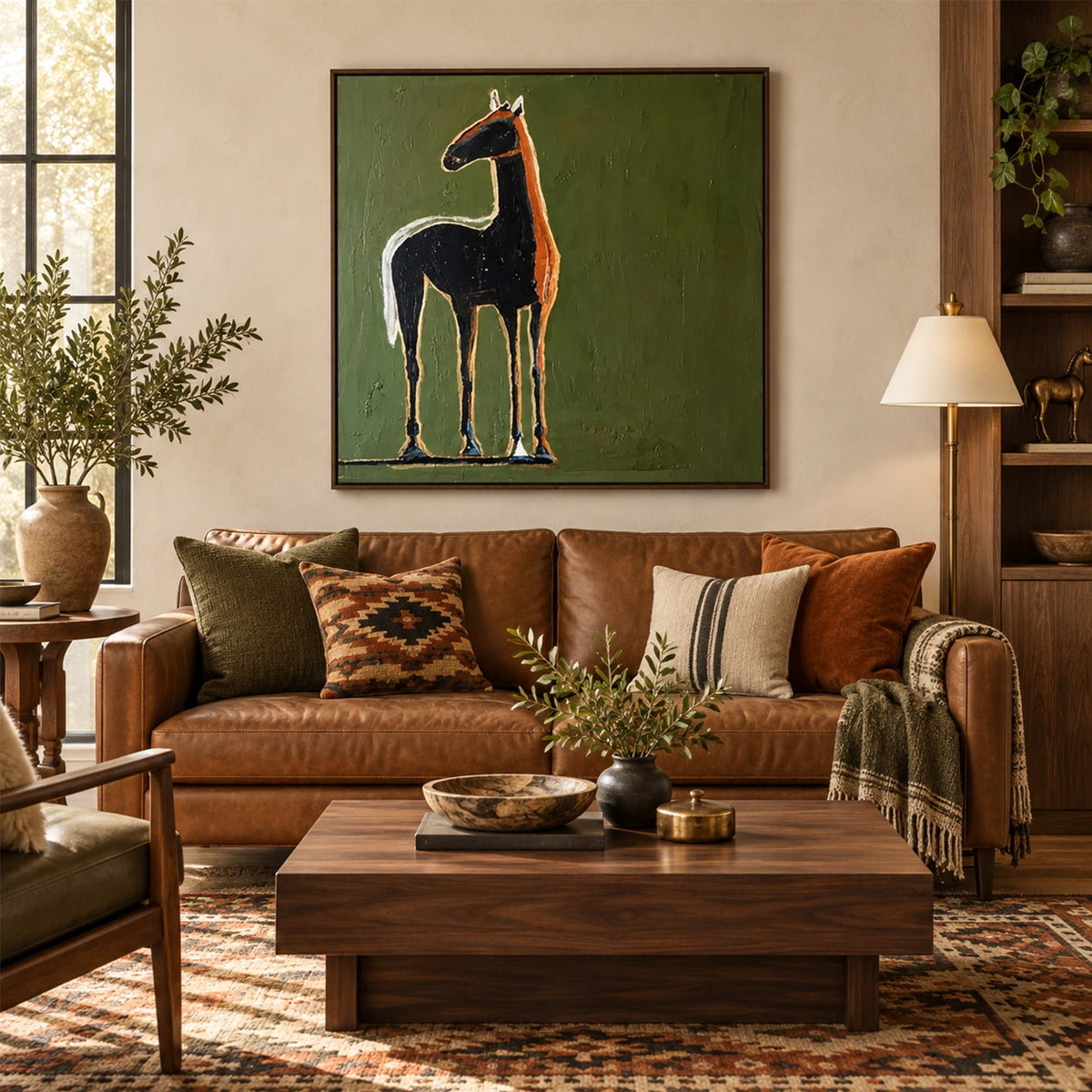 Abstract Animal Horse Wall Art #AL225