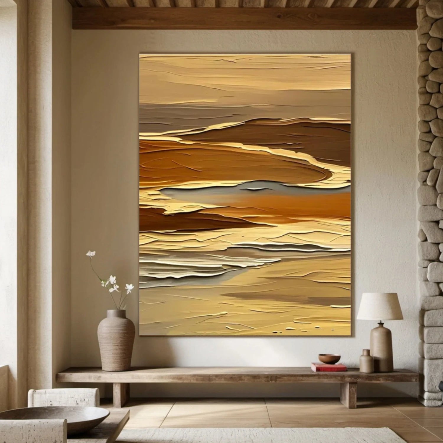 Abstract Mountain Canvas Art #MM277