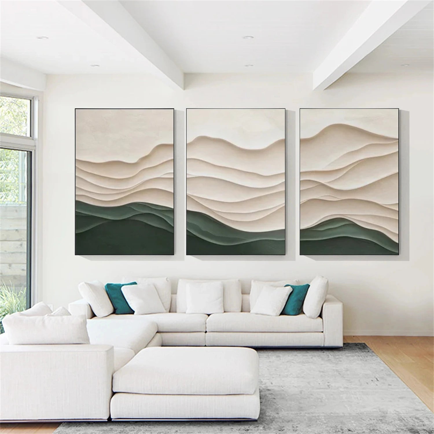Minimalist Textured Canvas Art Set of 3 #MM290