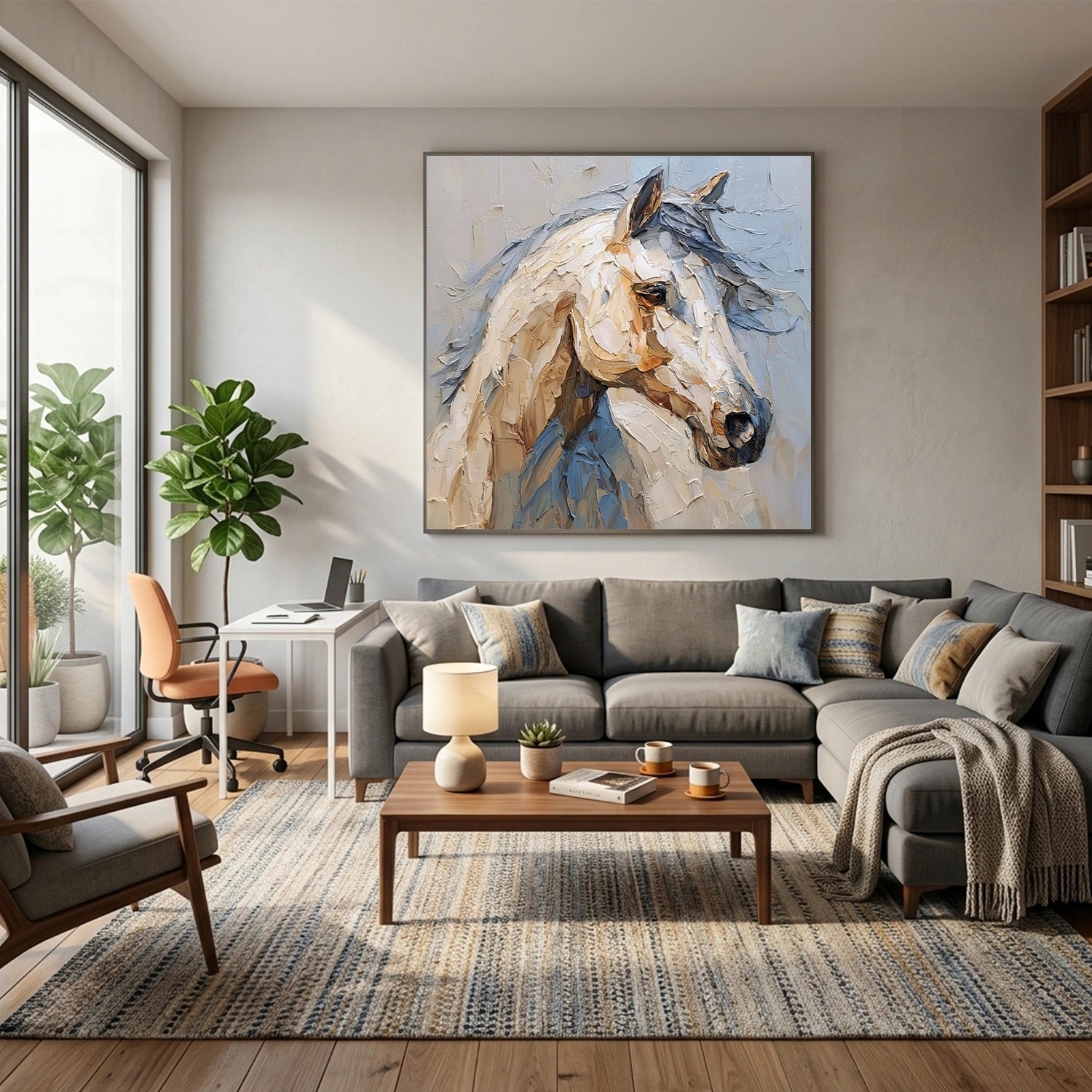 Abstract Animal Horse Wall Art #AL215