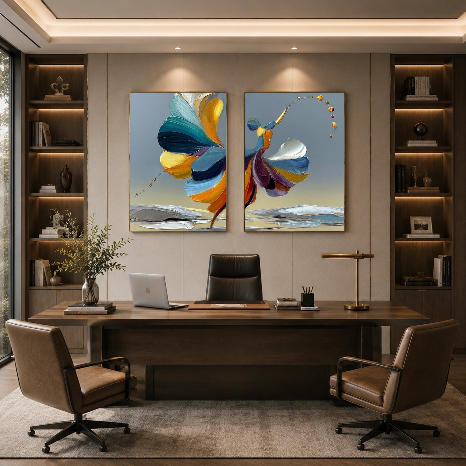 Abstract Portrait Wall Art Set of 2 #AP131