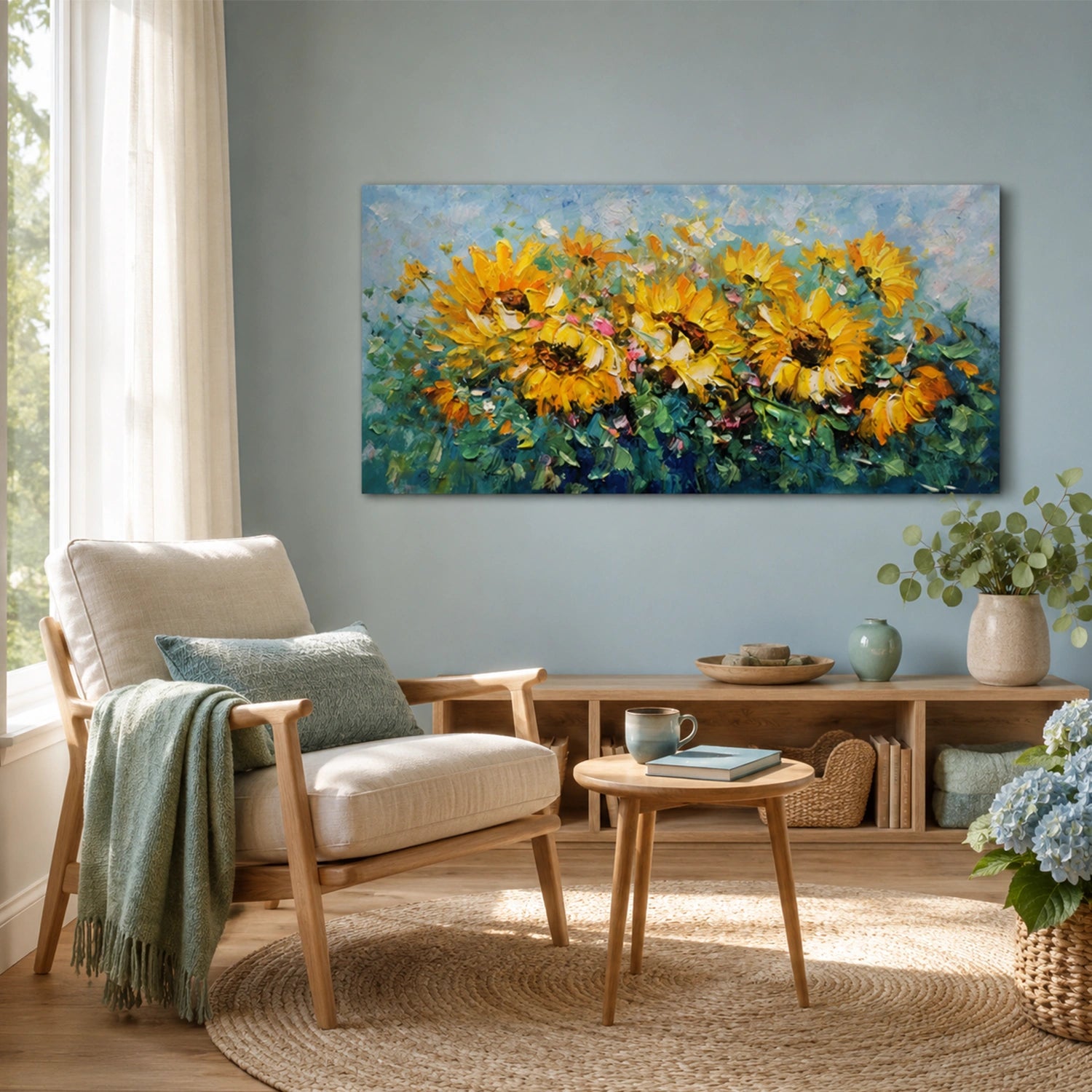 Flower & Tree Abstract Textured Wall Art #ML285