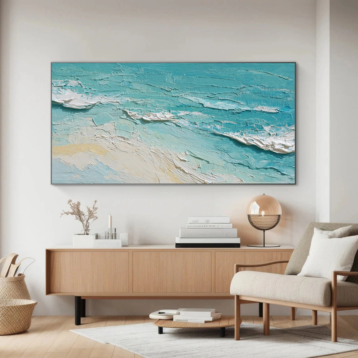 Sea & Sky Abstract Textured Wall Art #MS152