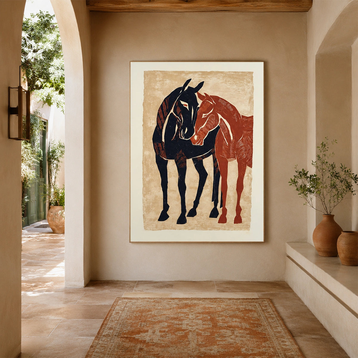 Abstract Animal Horse Wall Art #AL231