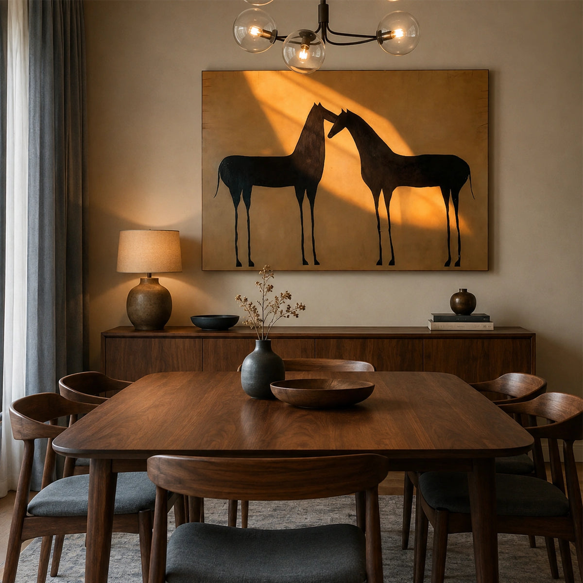 Abstract Animal Horse Wall Art #AL221