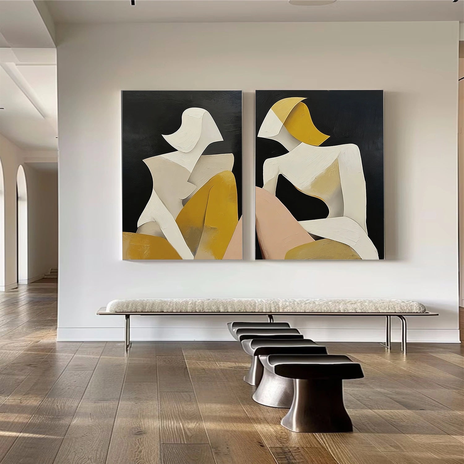 Abstract Portrait Wall Art Set of 2 #AP082