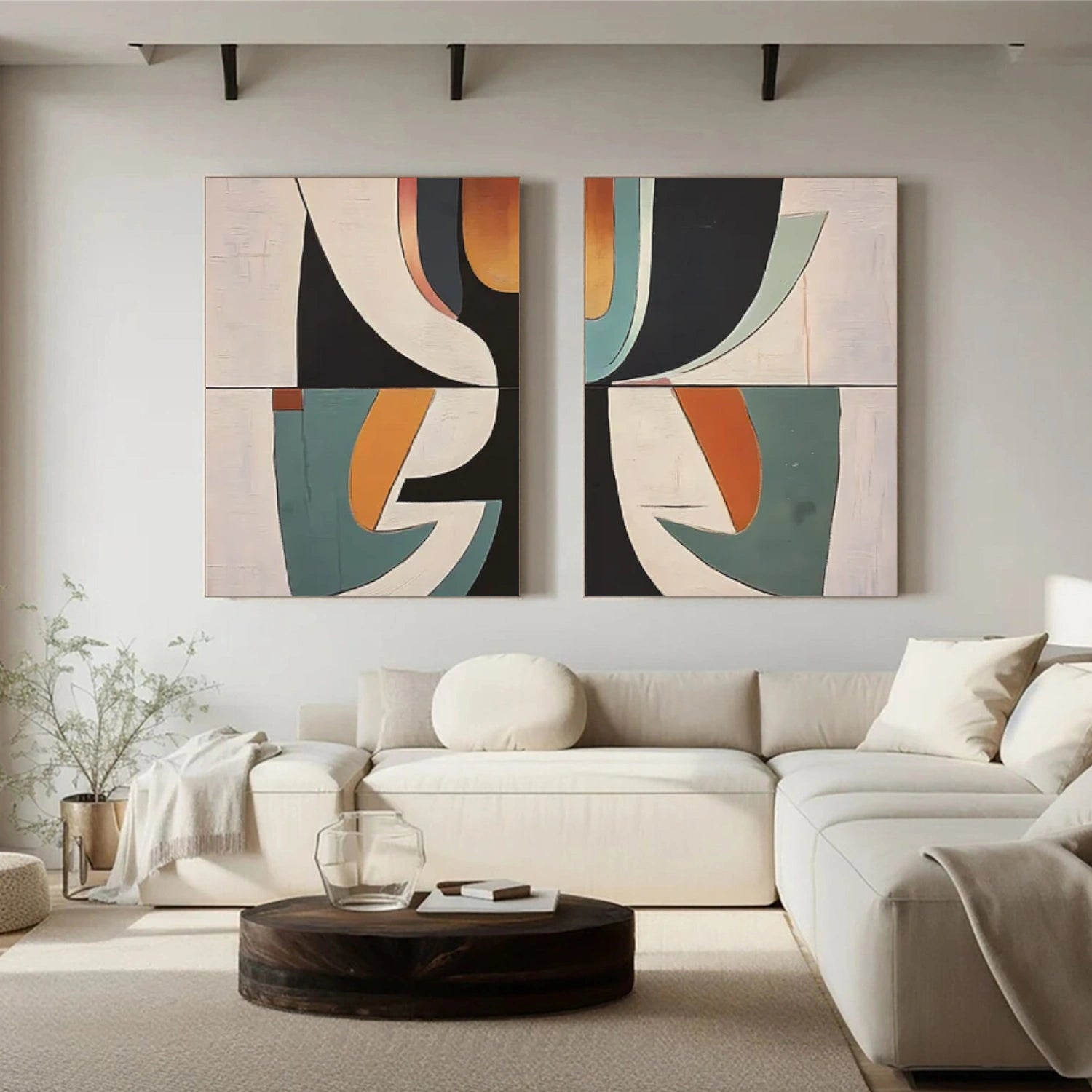 Abstract Canvas Art Set of 2 #WS729