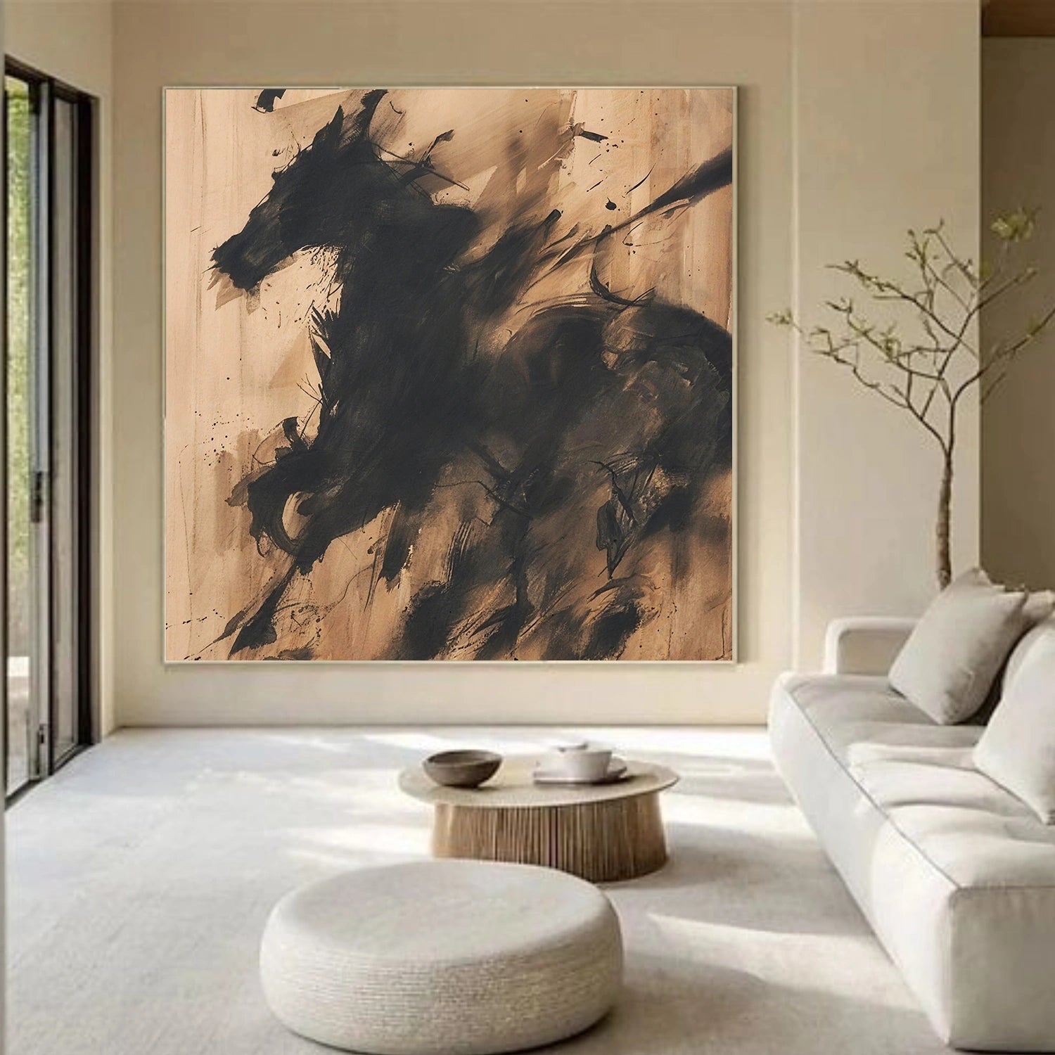Abstract Animal Horse Wall Art #AL175
