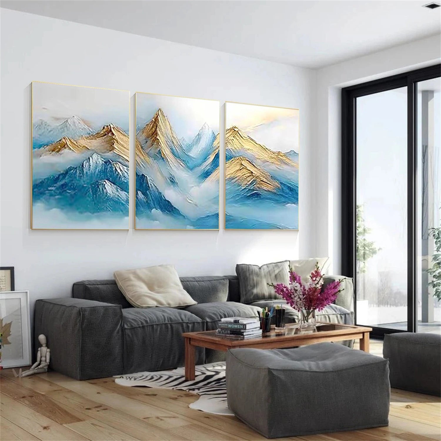 Minimalist Mountain Canvas Art Set of 3 #MM301