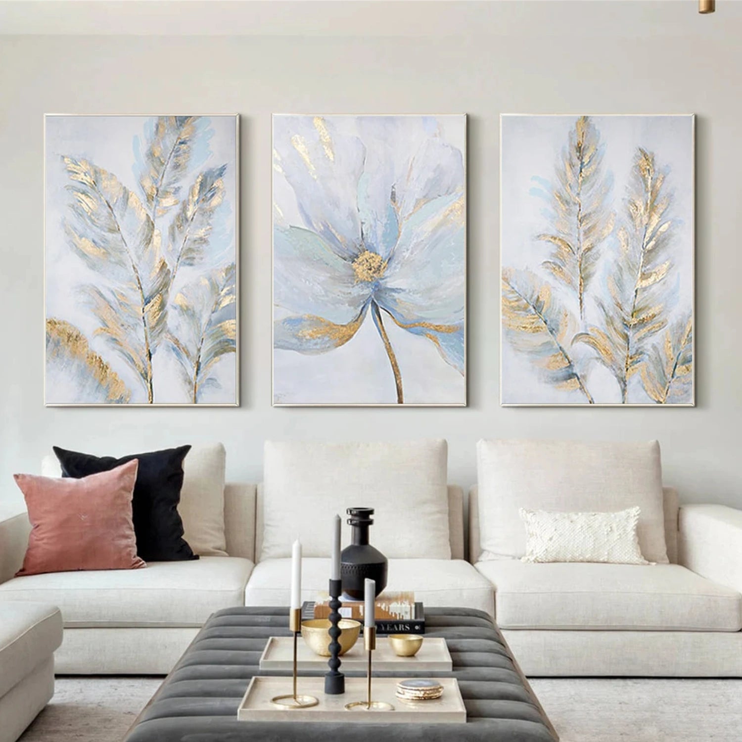 Flower & Tree Abstract Wall Art Set of 3 #ML200
