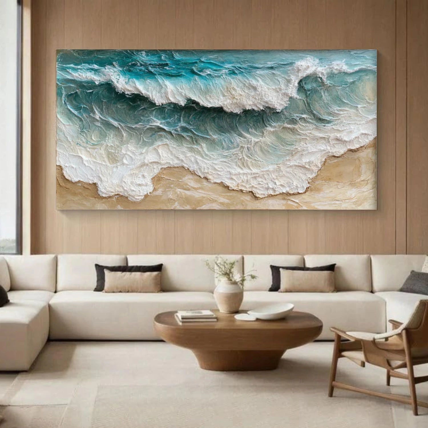 Sea & Sky Abstract Textured Wall Art #MS207
