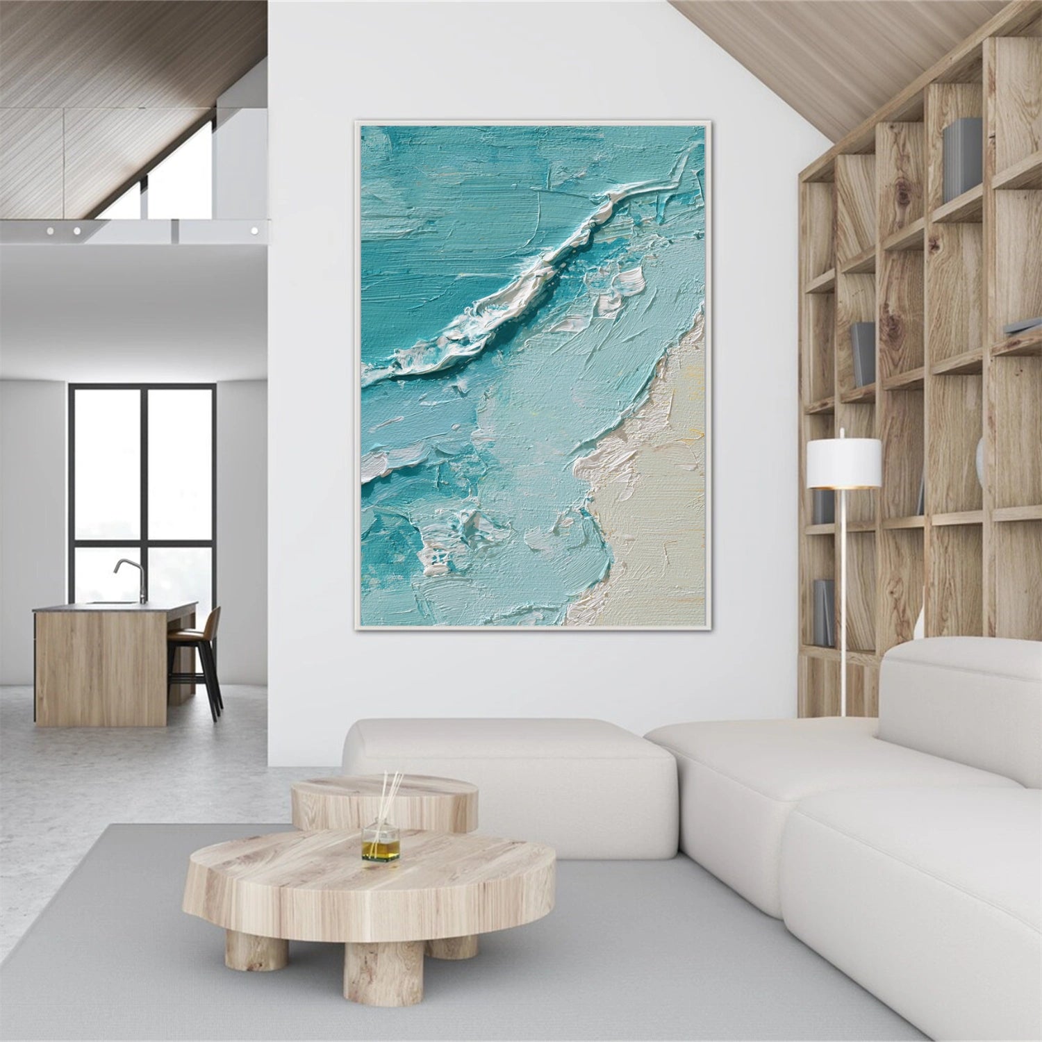 Sea & Sky Abstract Textured Wall Art #MS149