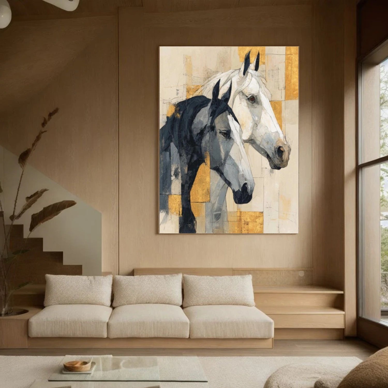 Abstract Animal Horse Wall Art #AL145