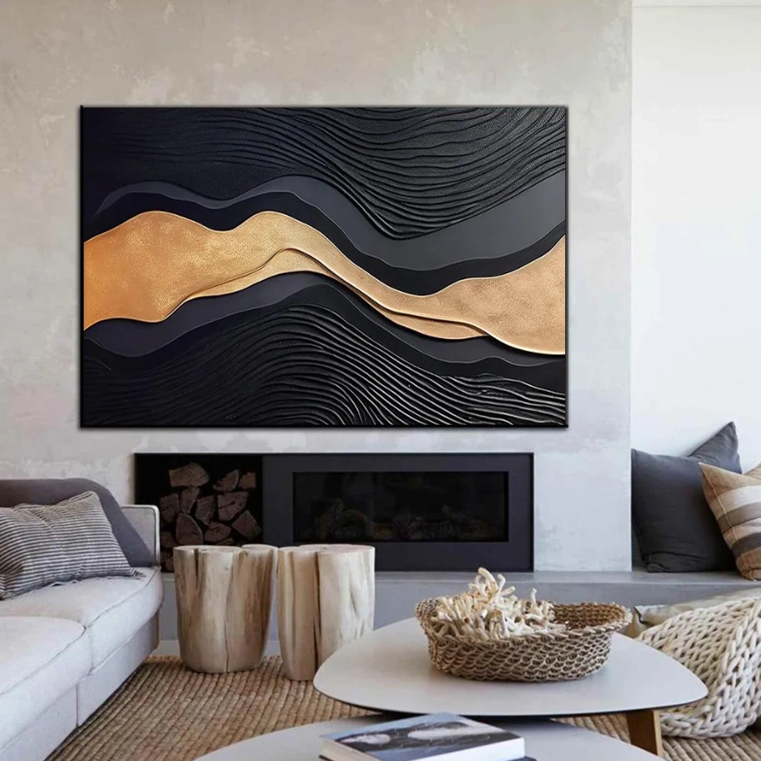 Minimalist Textured Canvas Art #MM367