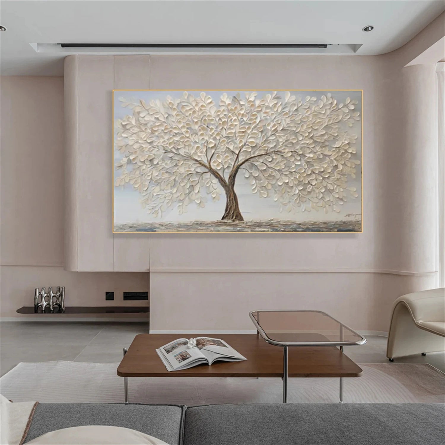 Flower & Tree Abstract Textured Wall Art #ML149