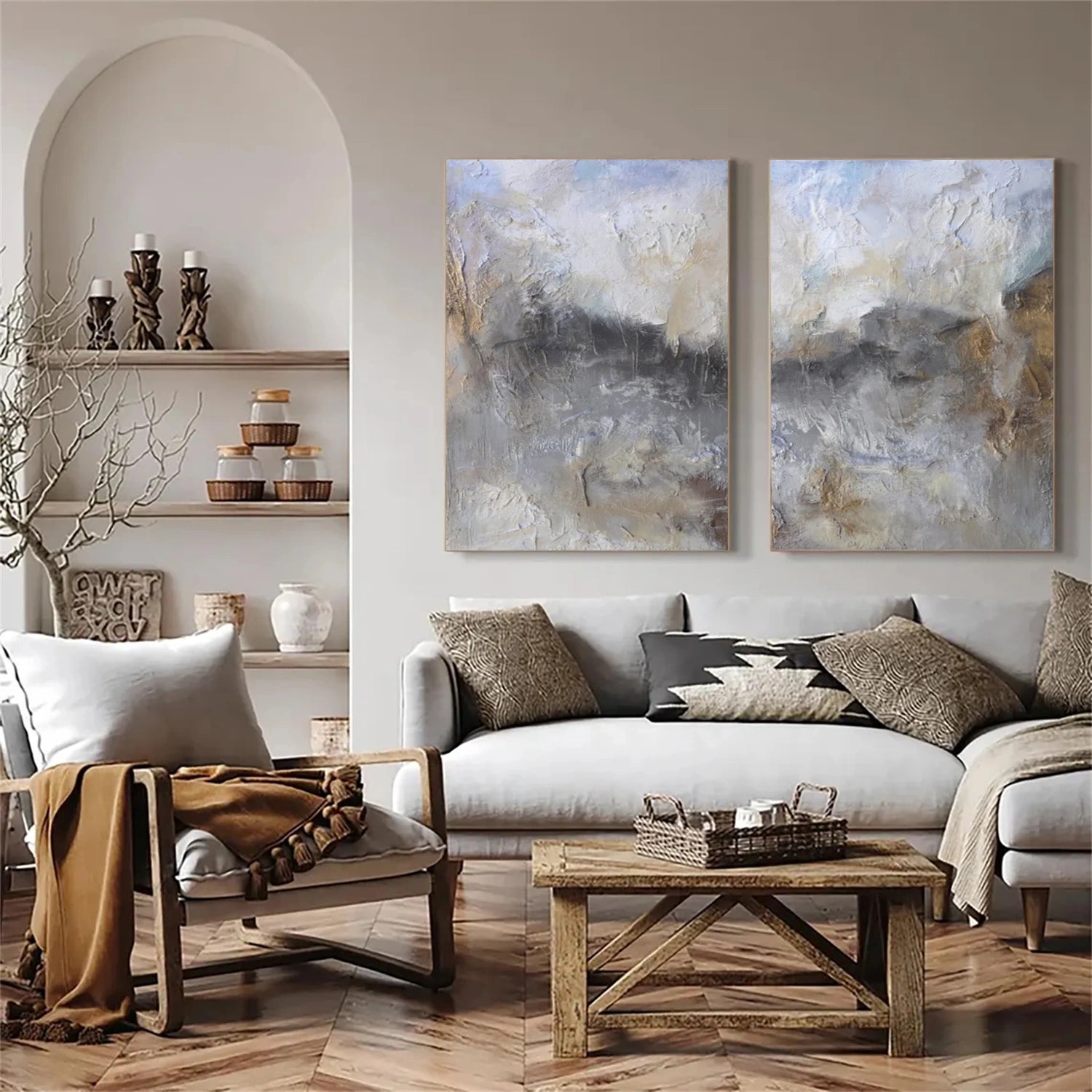 Wabi Sabi Canvas Art Set of 2 #WS726