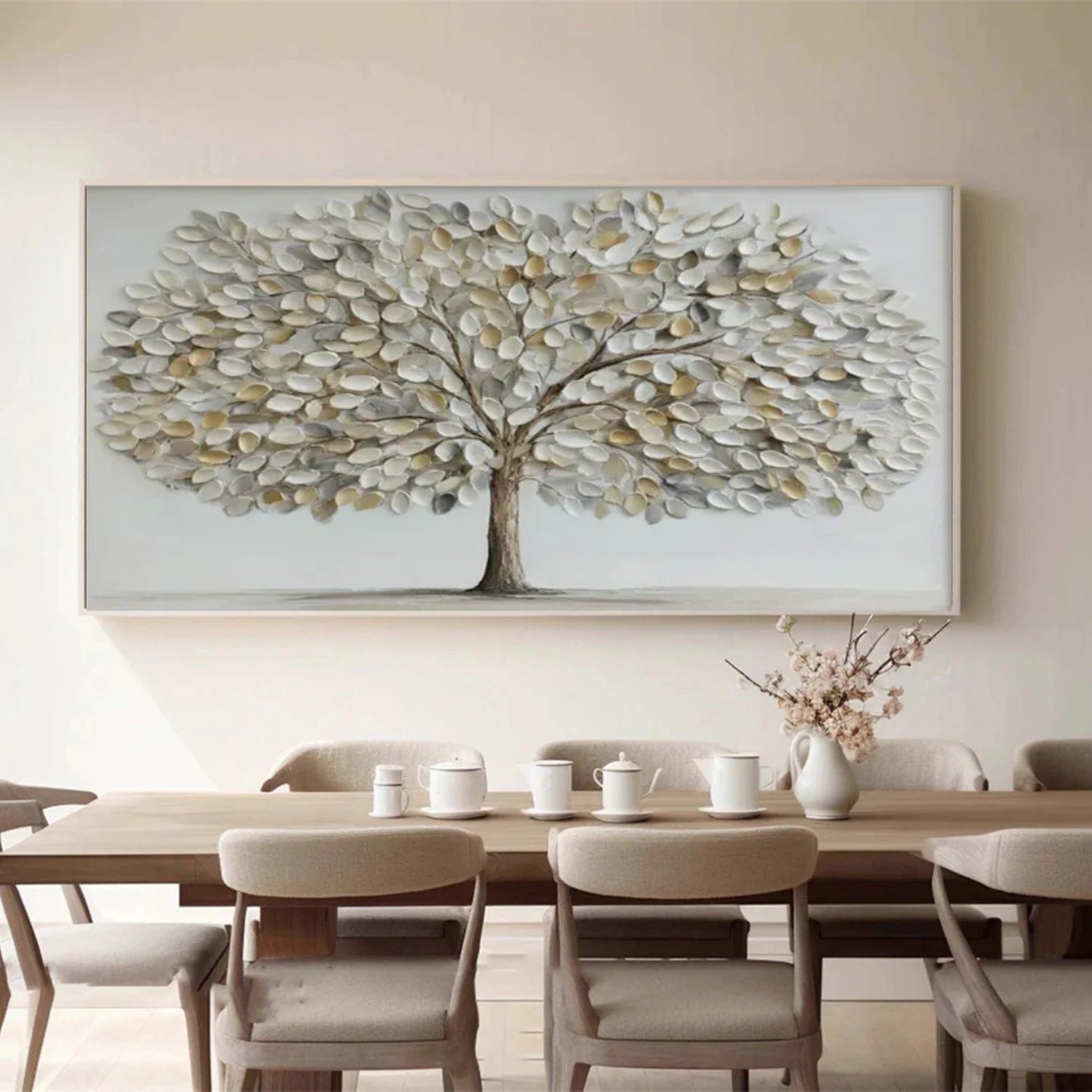 Flower & Tree Abstract Textured Wall Art #ML148