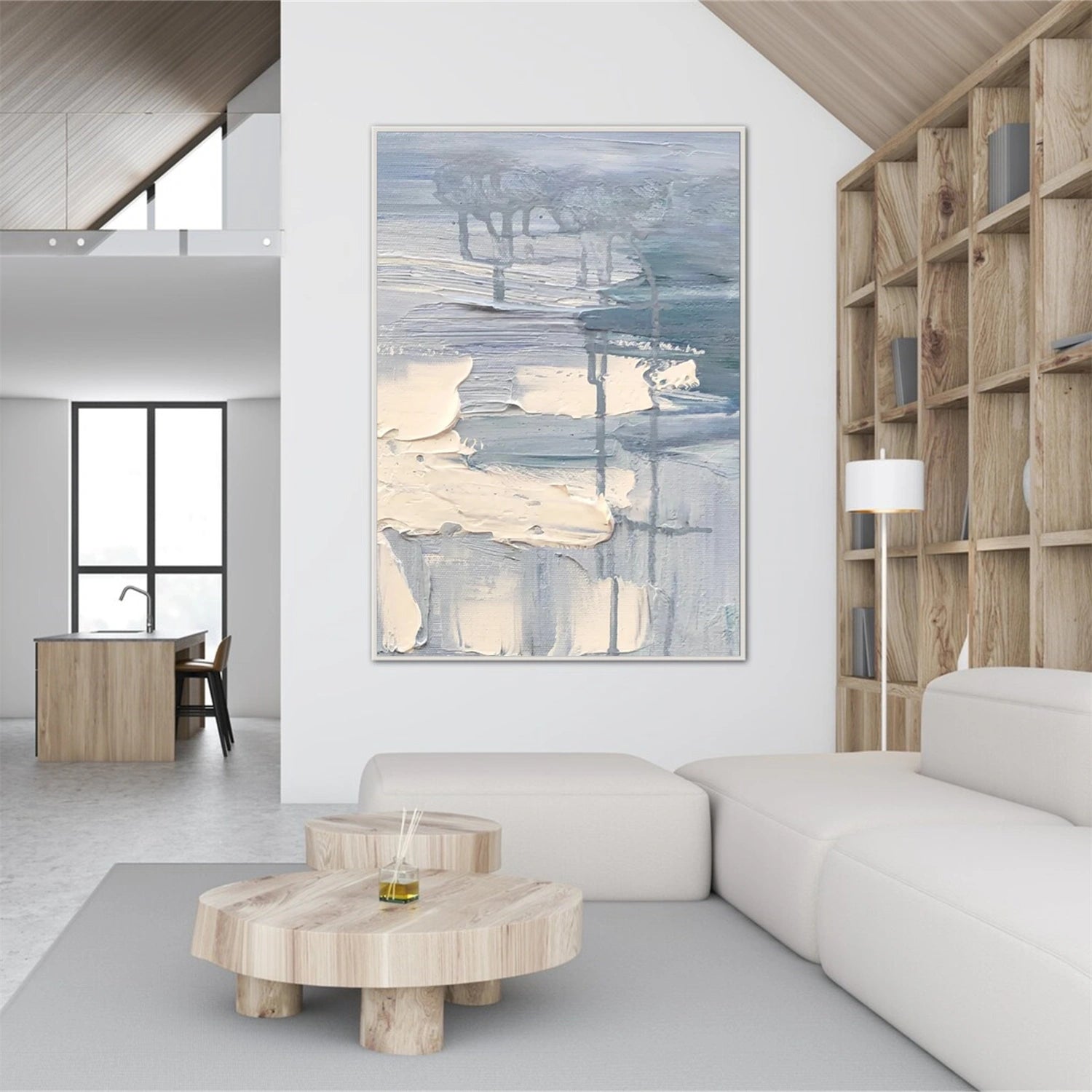 White Minimalistic Textured Art #MM242