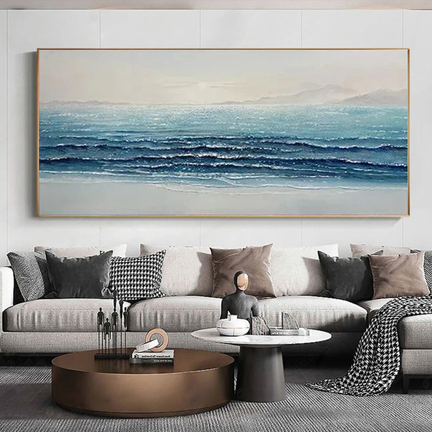 Sea & Sky Abstract Textured Wall Art #MS206