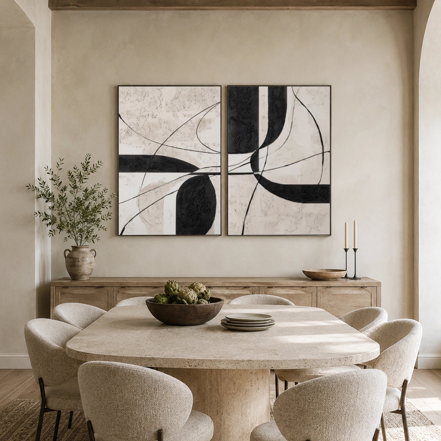 Wabi Sabi Canvas Art Set of 2 #WS1104