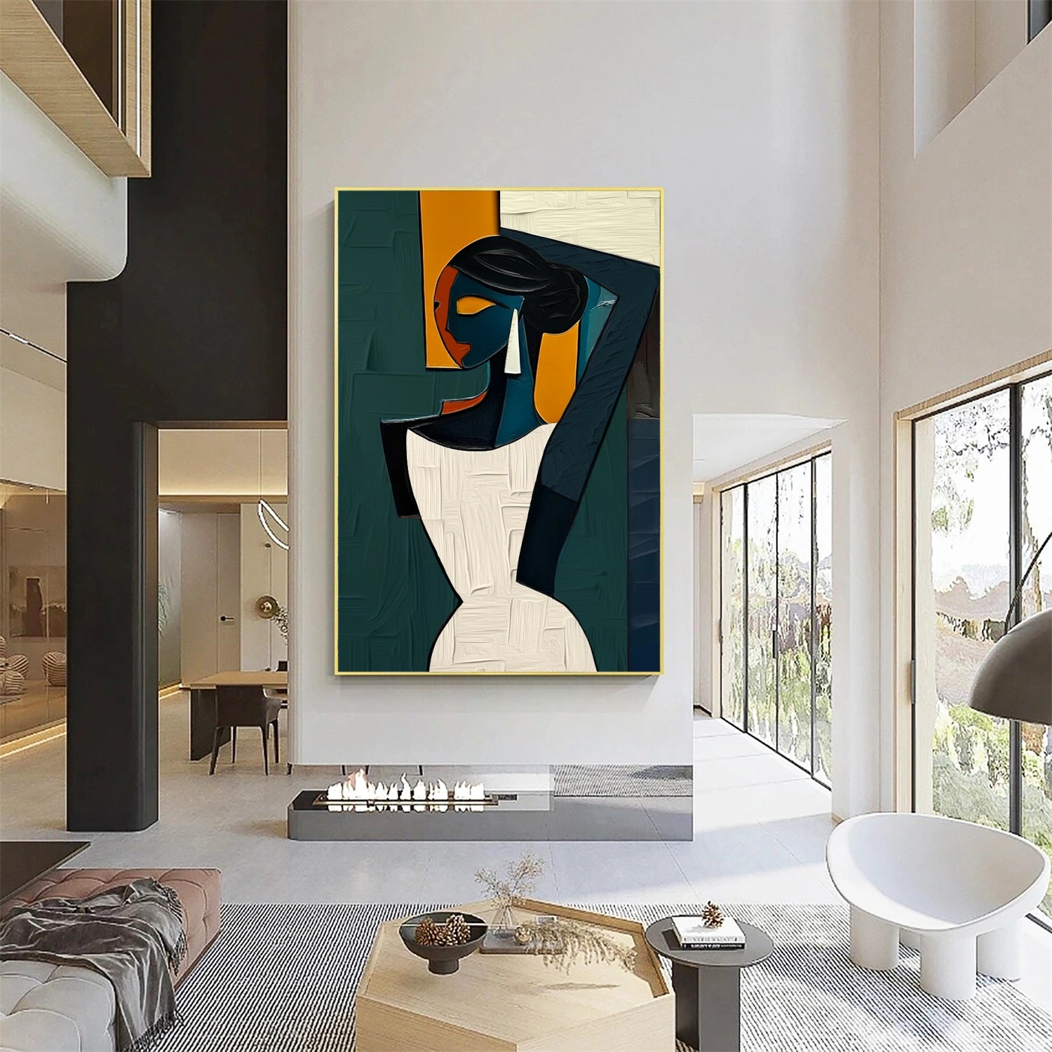 Abstract Portrait Colorful Painting #AP030