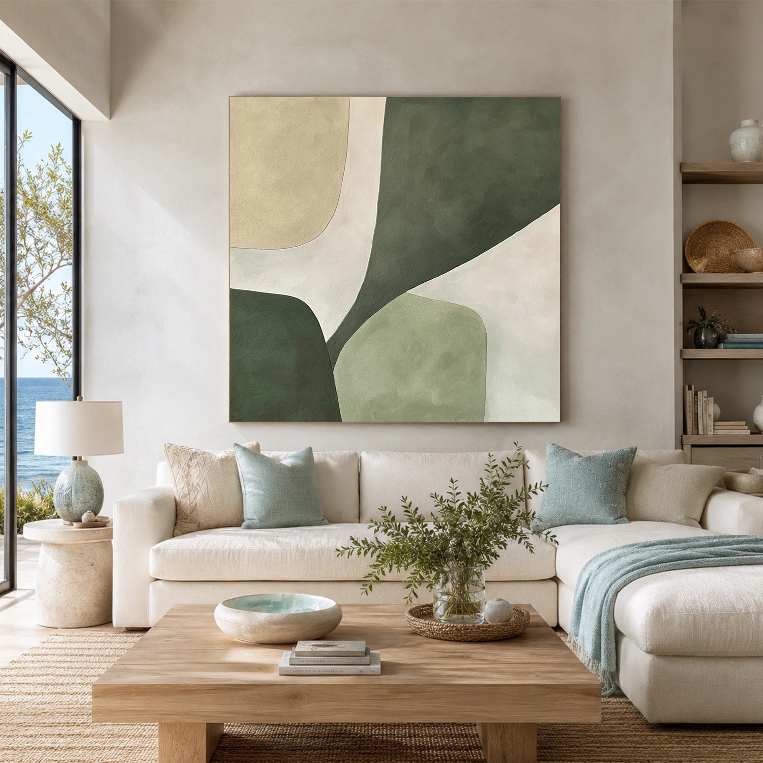 Green Minimalist Canvas Art #MM404